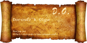 Dorcsák Olga névjegykártya