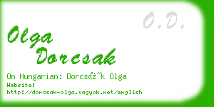 olga dorcsak business card